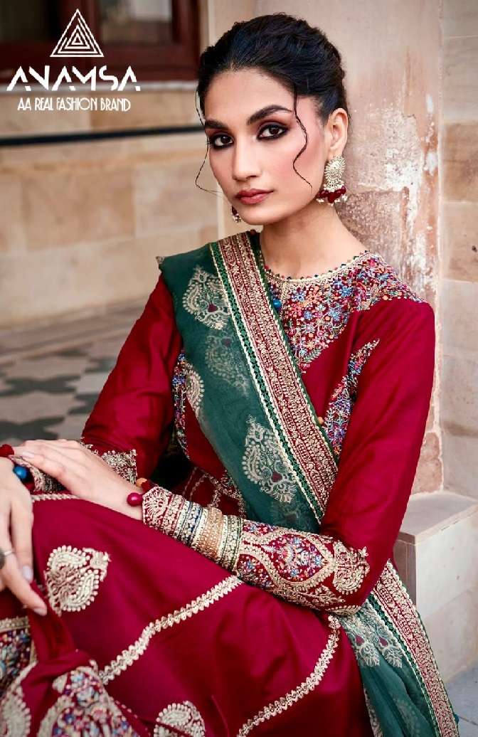 NEW LAUNCHING D No -475 Semi Stitched Anamsa  